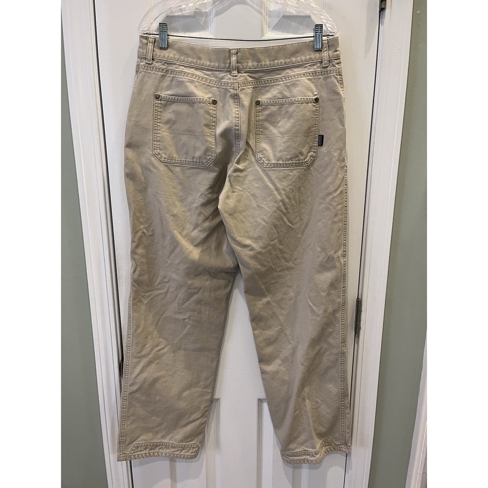 Patagonia Men's Double Knee Shop Pants 34x30 Organic Cotton Canvas 56337 Khaki - Picture 2 of 12